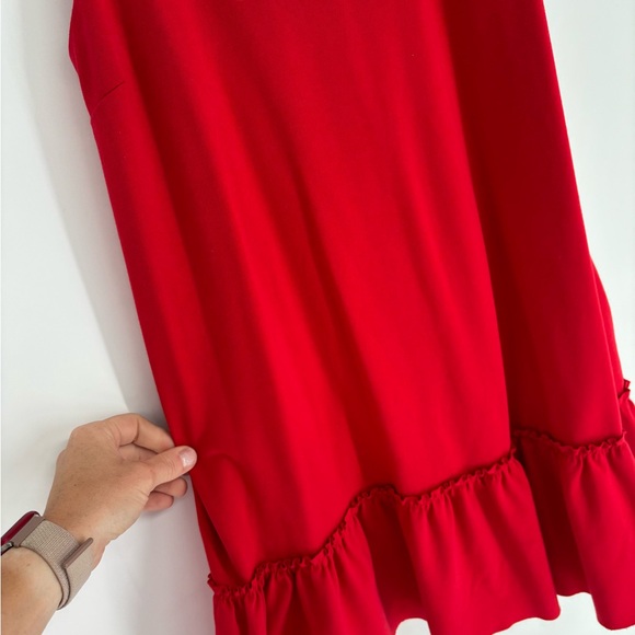 Banana Republic Bright Red Ruffle Frock Dress - Picture 7 of 8